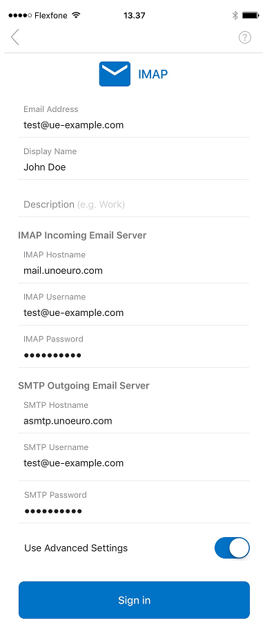 Setting up mail through Outlook on iOS - Support articles - UnoEuro ...